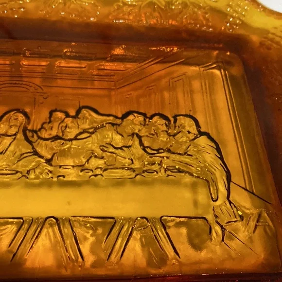 Indiana Glass Vintage Lord’s Supper Tray Plate! - Picture 2 of 5